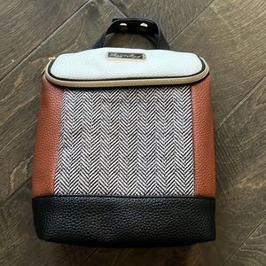 Itzy Ritzy Mini Backpack in White, Brown, Black